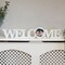 Sublimation Blank White Coated Wood Word Blocks Home Décor for Mantle– Sublimation Ready with 3.74” Plate